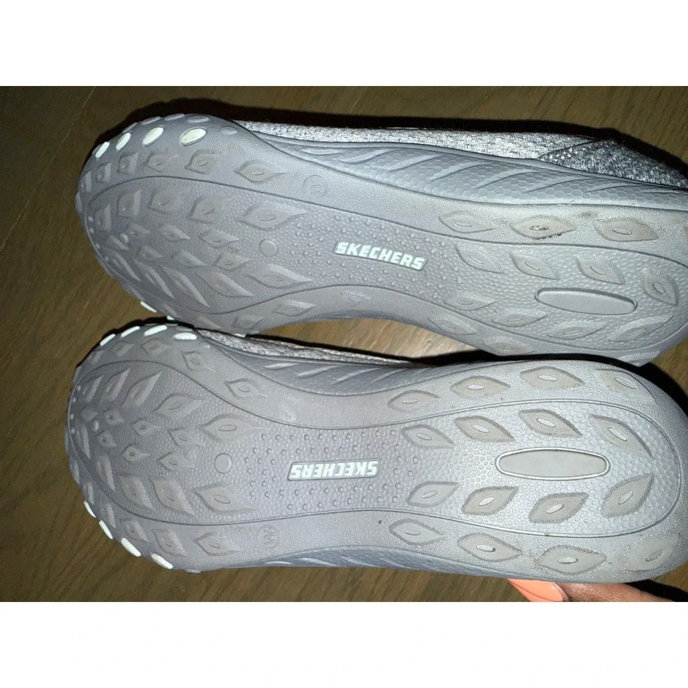 Skechers Air-Cooled Memory Foam Wide Fit Gray Slip On Loafers Womens 11